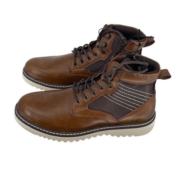 Madden By Steve Madden Mens High Top M-Drommy Combat Boots Tan Size 8.5 NWOT - Picture 1 of 9